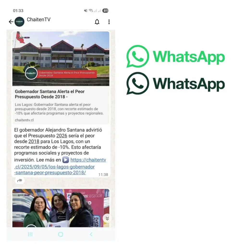 [CHTV-E-WA] Difusión en canal WhatsApp – 1 publicación